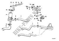 Additional water pump/Water hose for BMW 318i 1987