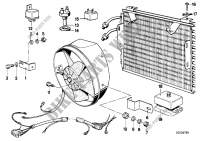 Air condit.condenser and mounting parts for BMW 635CSi 1985