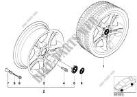 BMW light alloy wheel, double spoke 47 for BMW 316ti 2000