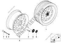 BMW light alloy wheel, ellips. styl. 46 for BMW 318ti 2003