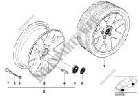 BMW light alloy wheel star spokes 45 for BMW 318i 2000