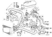 Cooling System Water Hoses for BMW 325e 1985