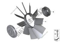 Cooling system fan/fan coupling for BMW 330i 2000