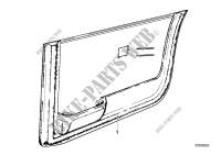 Door lining lower rear for BMW 745i 1985