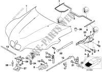 Engine hood/mounting parts for BMW Z3 1.9 1998
