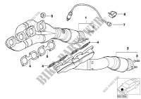 Exhaust manifold with catalyst for BMW 740i 1994