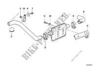 Exhaust pipe/muffler for BMW 840i 1993