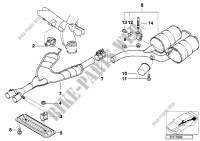 Exhaust system, rear for BMW 525i 2000