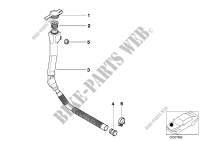 Filler pipe, wash container for BMW 525i 1999