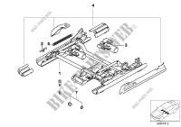 Front seat rail electrical/single parts for BMW 725tds 1995