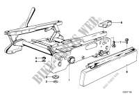 Front seat vertical seat adjuster for BMW 635CSi 1985