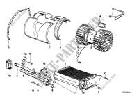 Heater radiator/blower for BMW 318i 1989