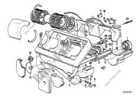 Heater radiator/mounting parts for BMW 635CSi 1986