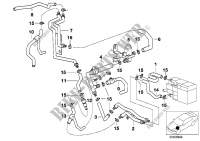 Independent heating water valves for BMW 540i 1996