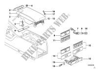 Mounting parts, centre console, rear for BMW 750i 1993