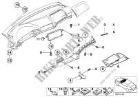 Mounting parts, instrument panel for BMW 525i 2000