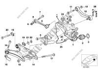 Rear axle support/wheel suspension for BMW 540i 1998