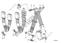 Rear safety belt mounting parts for BMW M535i 1985