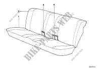 Rear seat parts for BMW 318is 1989