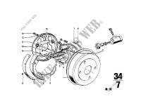 Rear wheel brake, drum brake for BMW 2002 1971