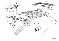 Roof trim headlining moulded/handle for BMW 316i 1988