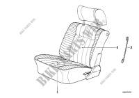 Seat cover front for BMW 730i 1988