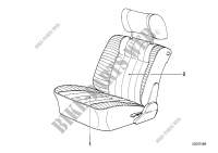 Seat cover front for BMW 732i 1982
