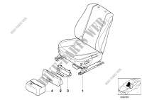 Seat, front, complete seat for BMW 525i 1999