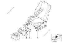 Seat, front, complete seat for BMW 530i 2000