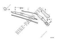 Single components for wiper arm for BMW 730iL 1992