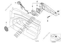 Single parts f front door stereo system for BMW 520i 1996