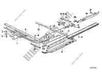 Single parts for sliding lifting roof for BMW 320is 1987