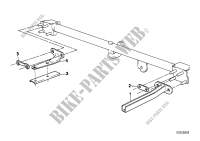 Single parts of trailer hitch for BMW 318is 1989