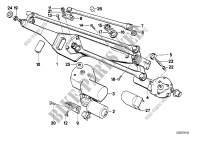 Single wiper parts for BMW 520i 1988