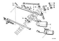 Single wiper parts for BMW 735i 1982