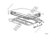 Slid.lift. roof cover/ceiling frame for BMW 320is 1987