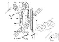 Timing and valve train timing chain for BMW 316i 1.9 2001