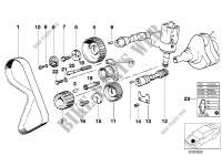 Timing and valve train tooth belt for BMW 323i 1982