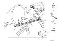 Touring bicycle holder for BMW 520i 1989