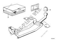 Trailer coupling with fixed ball head for BMW 323i 1979