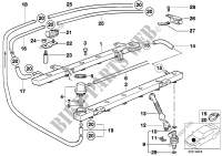 Valves/Pipes of fuel injection system for BMW 750iL 1994