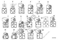 Various relays for BMW 525i 1989