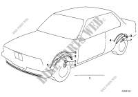 Wheel opening cover M technic for BMW 635CSi 1985
