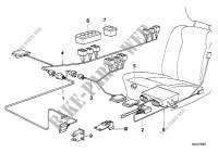 Wiring, adjustable front seat for BMW 735i 1982