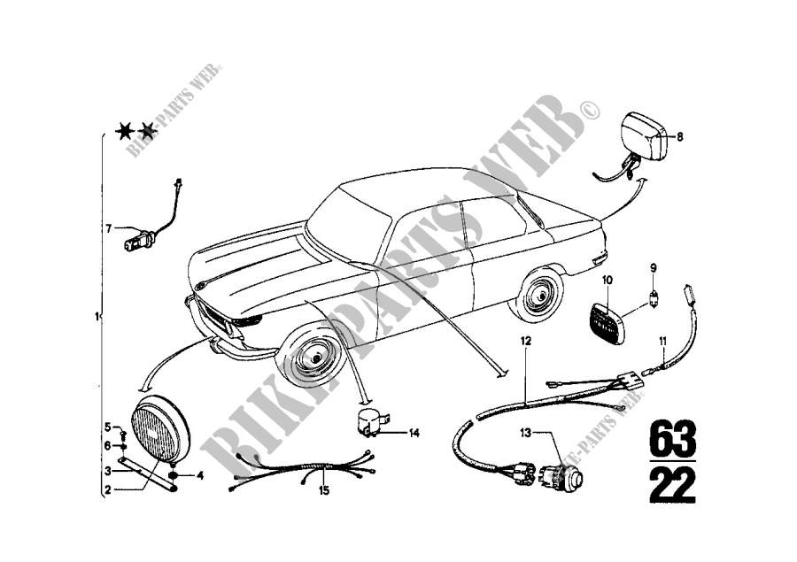 Additional headlight for BMW 1600 1966