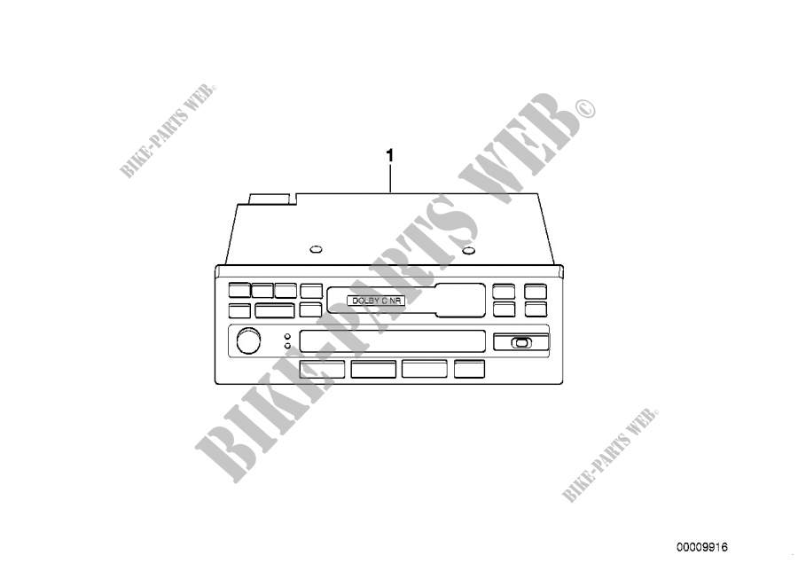Cassette/radio with CD control for BMW 318i 1984