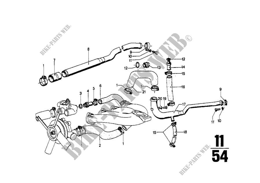 Cooling system   water hoses for BMW 1600 1966