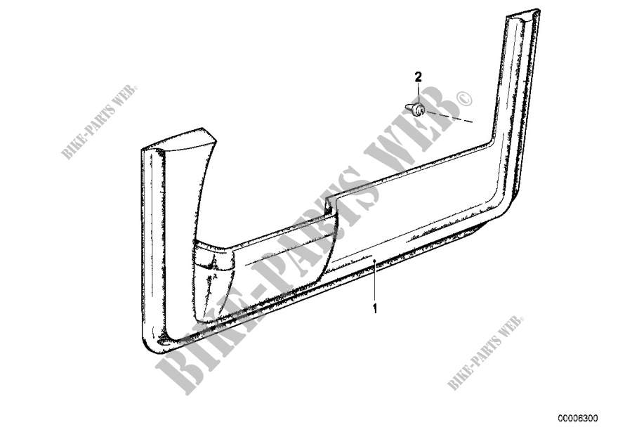 Door lining lower front for BMW 728i 1979