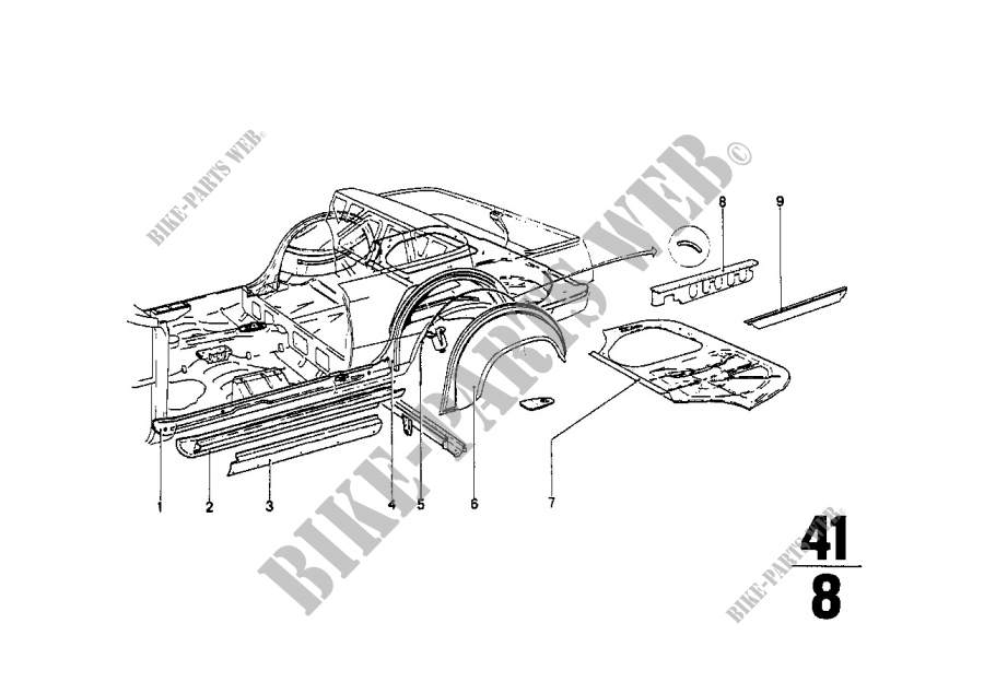 Floorpan assembly for BMW 2002 1973