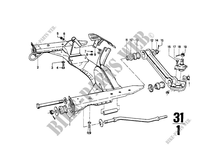 Front axle support for BMW 2002tii 1973